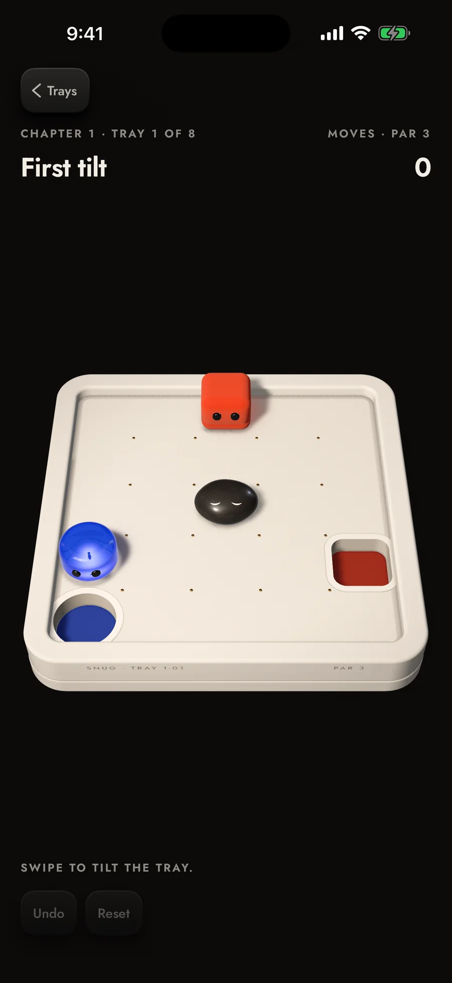Tray one as it ships in the beta