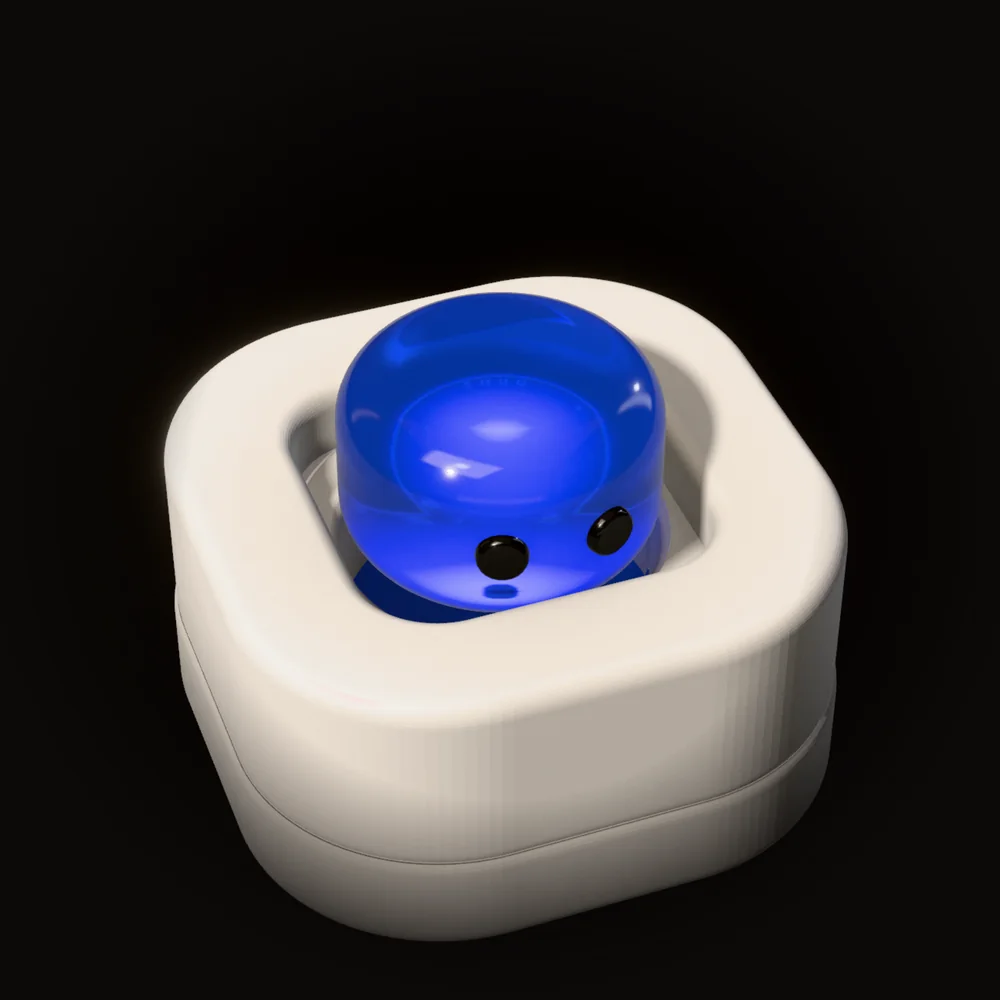 Oli, a cobalt glass disc, in its own tray of one